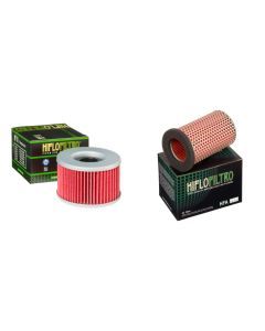 HIFLO FILTRO Oil and Air Filter Kit for HONDA GL650 Silver Wing RC10 83-86