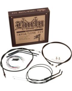 Burly Extended Cable Brake Line Kit 16" Apes for 00-06 Harley Davidson Softail
