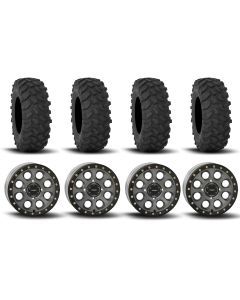 System 3 SB-7 Beadlock Titanium 15" Wheels And XTR370 Tires [32x10-15]