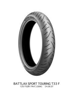 Bridgestone Sport Touring Tire Battlax T33 120-70-19 120x70x19 (60V) Radial Ply