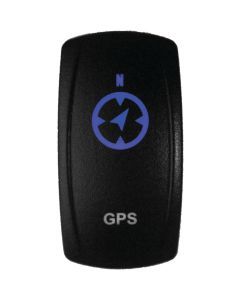 DragonFire Racing Laser-Etched Dual LED Switch - GPS On/Off - Blue - 04-0124