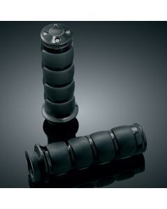 Kuryakyn Black Rubber Soft ISO TBW Hand Grip Grips Harley Touring Softail 08-18