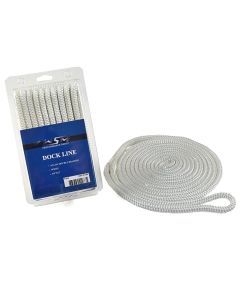 WSM 3/8'' x 15' Nylon White Dock Line 1000-3815W
