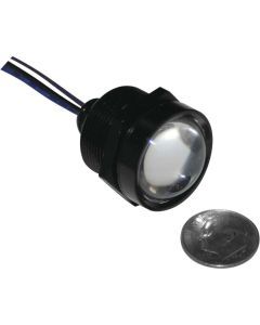 Letric Lighting Royal Flush Mount G2 LED 3-Wire, 1", Black/Red/Amber