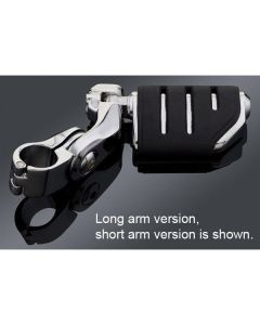 Kuryakyn Chrome 1.25 Engine Guard Long Arm Trident Dually ISO Highway Pegs Set