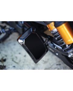 Kuryakyn Nova Curved Side Mount License Plate Frames Vertical Black