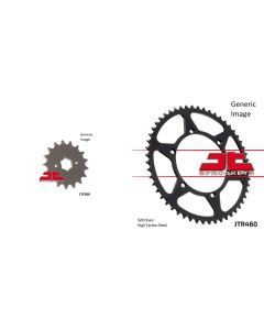 JT SPROCKETS Front and Rear Steel Sprocket Kit for OffRoad KAWASAKI KX500D 1988