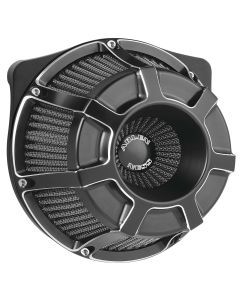 Arlen Ness Inverted Bevelled Black Cut Stage 1 Air Cleaner Harley FLH/T 08-16