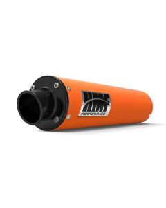 HMF Muffler Polaris Predator 03-07 Orange Performance Slip On Exhaust Black Turn Down End Cap