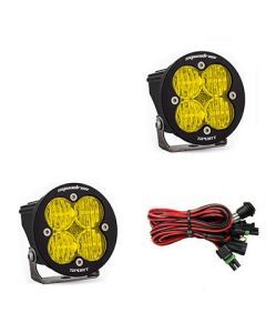 Baja Designs LED Light Pod Pair Squadron-R Sport Series Wide Cornering Pattern Baja Amber Lens Universal 587815