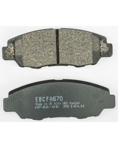 EBC 1 Pair FA Series Organic Replacement Brake Pads MPN FA670