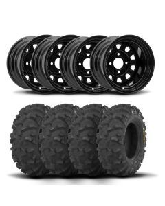 ITP Delta Steel 12" Wheels And Blackwater Evolution Tires [28x10-12]