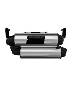 HMF Muffler Dual Slip-On Performance Exhaust Brushed Euro Blackout End Cap For Can-Am Outlander 1000/850 2025-2026 14655636092