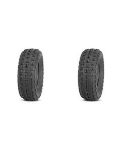 Set of 2 QUADBOSS QBT732 Front Tires 19x7-8 4-ply