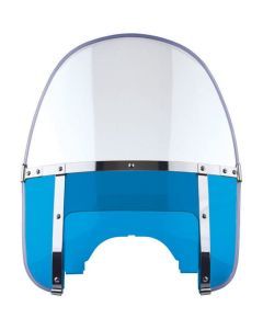 National Cycle Clear Beaded Heavy Duty Windshield, Blue With Mount Kit, Covered Forks