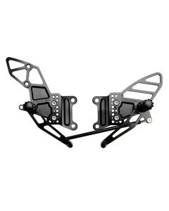 Vortex Racing Adjustable Rear Set Black - RS406K