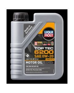 Liqui Moly 1L Top Tec 6200 SAE 0W20 Motor Oil 20236