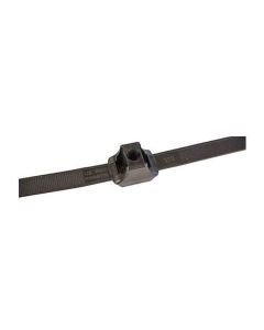 Dual Clamp Releasable Cable Ties - 19" x 1/2" - 10-Pack, Black