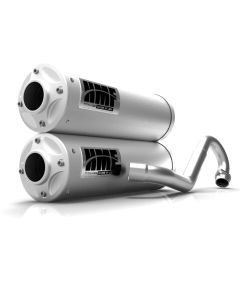 HMF Muffler Can-Am Maverick Turbo 15-17 Stainless Titan-QS Dual Full System Exhaust Billet End Cap