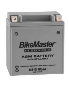 BikeMaster AGM 12V Platinum Battery For Suzuki GS650E 1981-1982 Grey