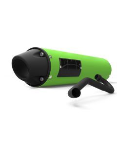 HMF Muffler Kawasaki Brute Force 750 15-24 Green Performance Full System Exhaust Blackout Euro End Cap
