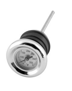 Bikers Choice Oil Tank Dipsticks with Temperature Gauge For Harley-Davidson FXST, FLST 1984-1999 Chrome