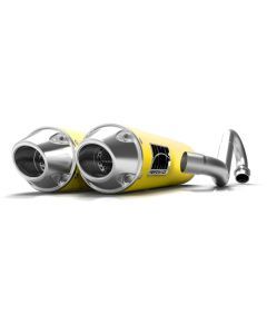 HMF Muffler Can-Am Renegade 500/850 12-22 Sunburst Yellow Performance Dual Full System Exhaust Euro End Cap