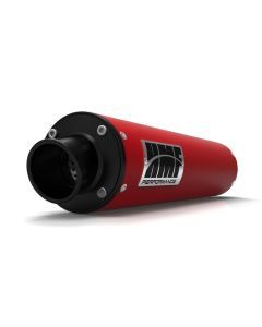 HMF Muffler Honda Foreman 500/Rancher 420 09-13 Red Performance Slip On Exhaust Black Turn Down End Cap