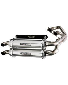 Trinity Racing Stage 5 Dual Full System Exhaust Brushed Muffler TR-4119D