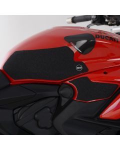 R&G Racing Black Tank Traction Grips For 2022-2024 Ducati Streetfighter V2