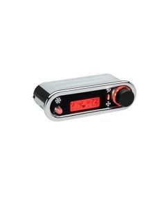 DCC Digital Climate Control - Vintage Air Gen IV - VHX Style - Horizontal, Chrome, Red Display