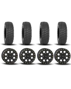 System 3 SB-7 Beadlock Matte Black 18" Wheels And XCR350 Tires [36x10R-18]