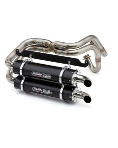 Trinity Racing Stage 5 Dual Full System Exhaust Black Muffler TR-4170D-BK