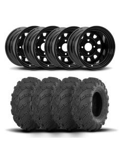 ITP Delta Steel 12" Wheels And Mud Lite Tires [27x9-12]
