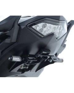 R&G Racing Black Tail Tidy License Plate Holder For 2016-2021 Kawasaki Versys 650 KLE650 ABS