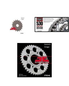 530H Heavy-Duty Chain Natural, Front & Rear Sprocket Kit HONDA CM450E 1982-1983