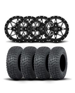 ITP Tornado 15" Matte Black Wheels And Terra Hook Tires [32x10-15]