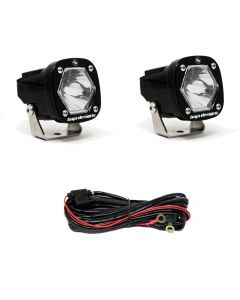 Baja Designs Auxiliary LED Light Pod Pair S1 Series Spot Pattern Clear Lens Universal 387801