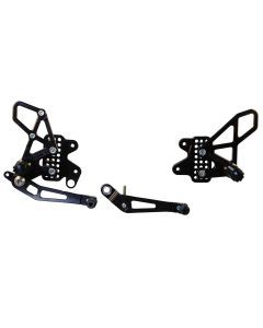 Vortex Racing Adjustable Rear Set Black - RS582K