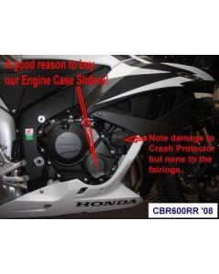 R&G Racing Black Engine Case Sliders RHS For 2007-2008 Honda CBR600RR ECS0030BK
