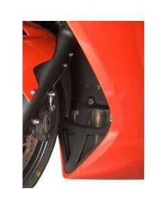 R&G Racing Black Aluminum Radiator Guard For 2011-2012 Triumph Sprint GT