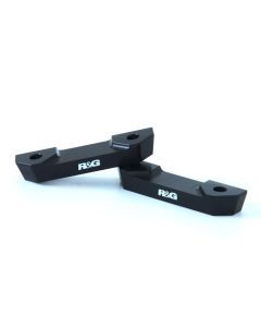 R&G Racing Black Rear Foot Rest Delete Blanking Plates For 2017-2019 Honda CBR1000RR Fireblade