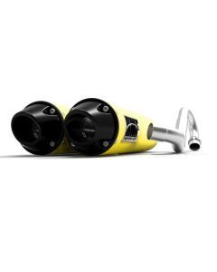 HMF Muffler Can-Am Renegade 500/850 12-22 Sunburst Yellow Performance Dual Full System Exhaust Black Euro End Cap