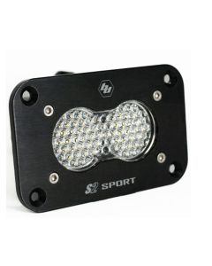Baja Designs Auxiliary LED Light Pod Each Black Flush Mount S2 Sport Series Work/Scene Pattern Clear Lens Universal 541006