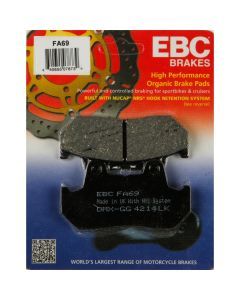 EBC 1 Pair FA-SFA-TT-X Premium Organic Replacement Brake Pads MPN FA69