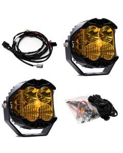 Baja Designs Auxiliary LED Light Pod Pair Baja Amber Backlight LP4 Pro Series Driving/Combo Pattern Baja Amber Lens Universal 297813