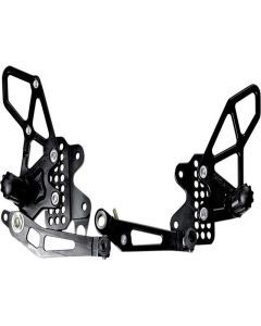 SUZUKI GSXR600 / GSXR750 Vortex RS582K Adjustable Rear Set Version 2 Black