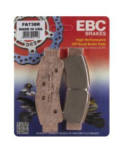 EBC 1 Pair Sintered R Series Heavy-Duty Brake Pads MPN FA738R