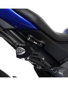 R&G Racing Black Rear Foot Rest Delete Blanking Plates For 2022-2024 Yamaha YZF R7