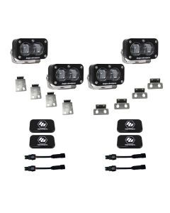 Baja Designs Fog Pocket Light Kit Dual S2 SAE Series Spot Pattern Clear Lens 448166